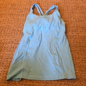 Blue lululemon tank top